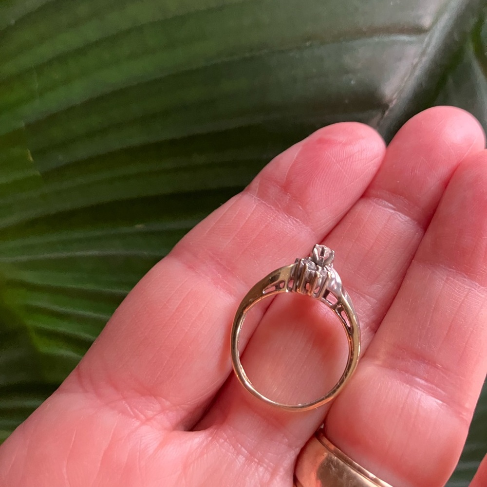 SALE!! 14k Solid yellow gold and naturall diamond ring - Picture 3 of 14